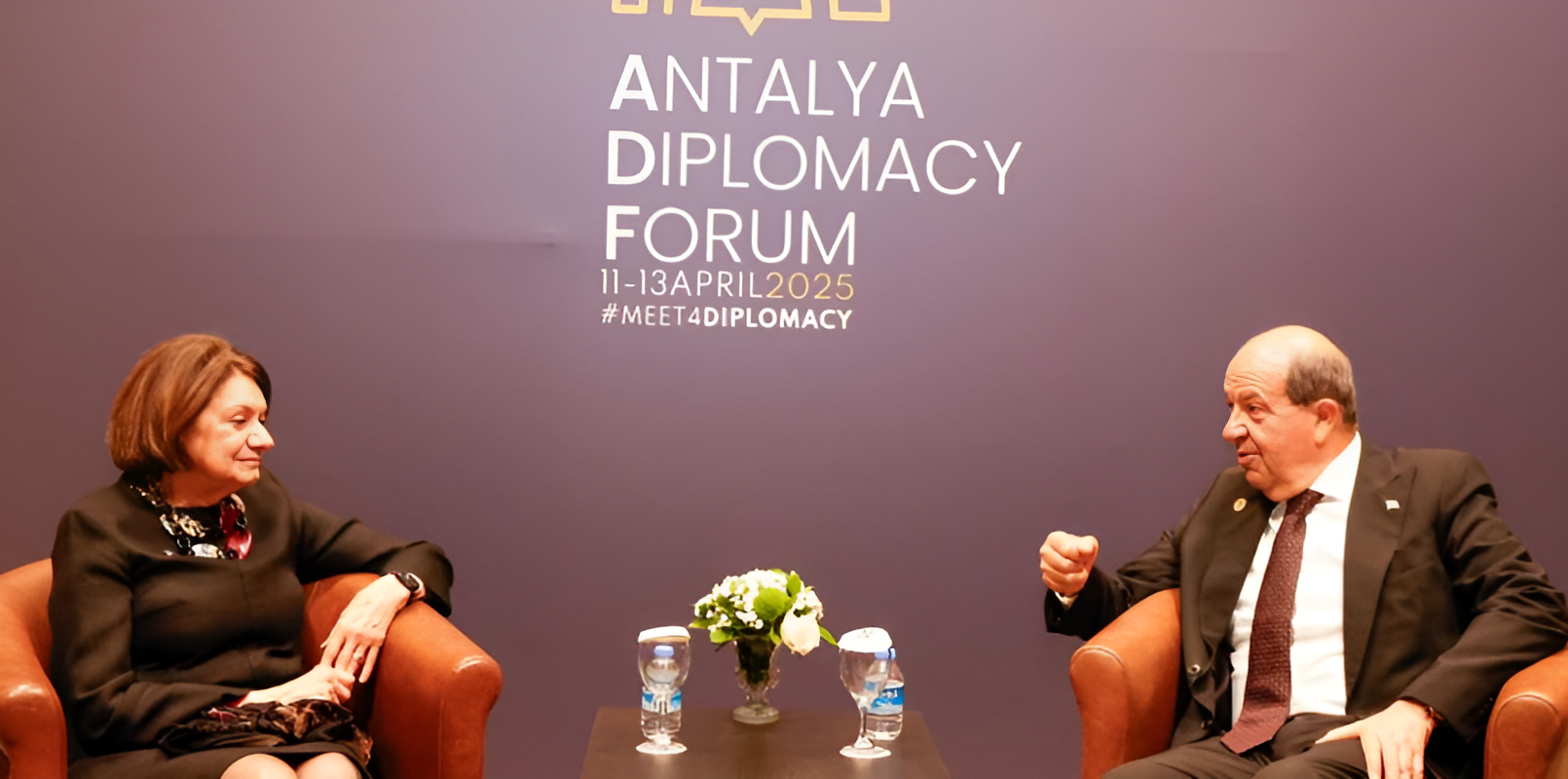 In a significant development, President Ersin Tatar met with Rosemary DiCarlo, UN Under-Secretary-General for Political and Peacebuilding Affairs, at the Antalya Diplomacy Forum. 